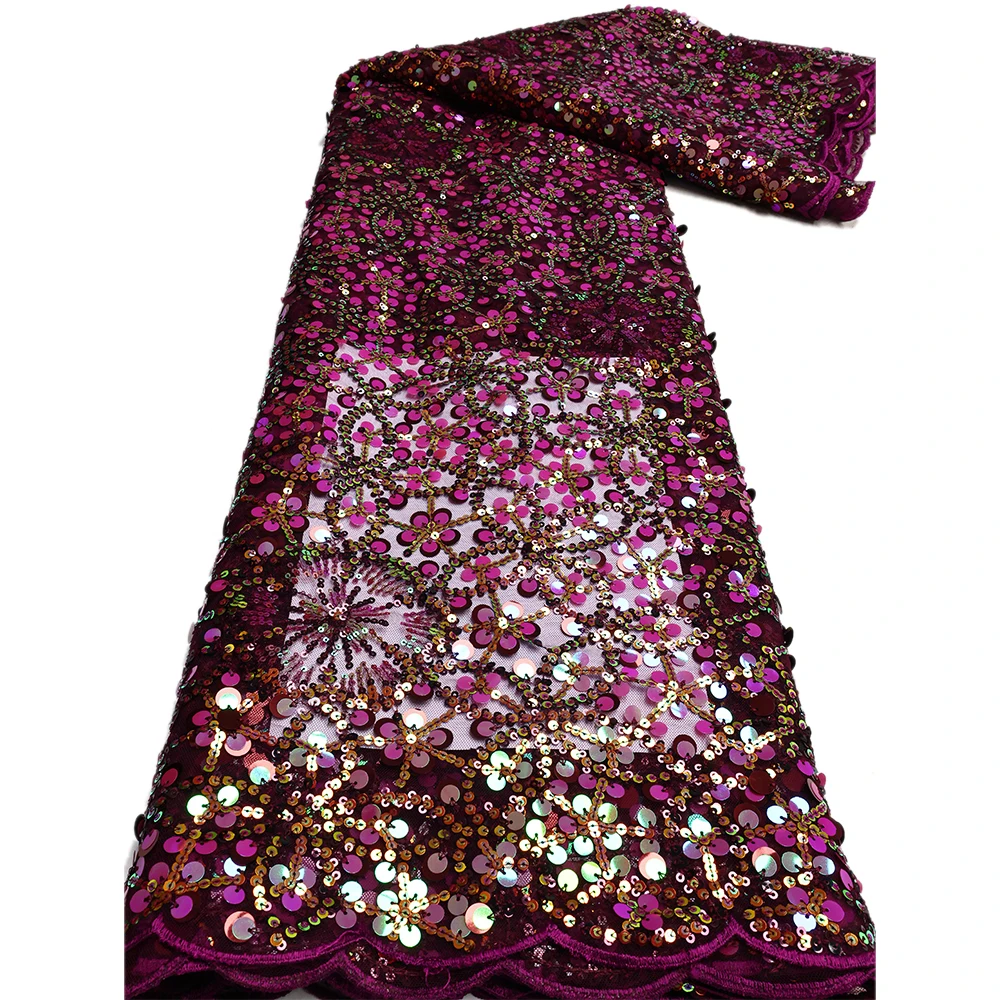 Модная Французская Сетчатая Кружевная Ткань С Блестками Для Женщин Африканский