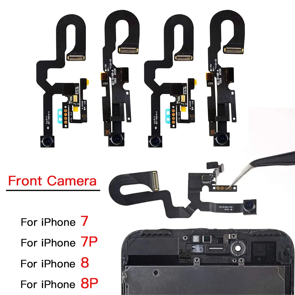 Front Camera Flex Cable for iPhone 7 7P 8 Plus  Replacement With Microphone Light And Proximity Sensor