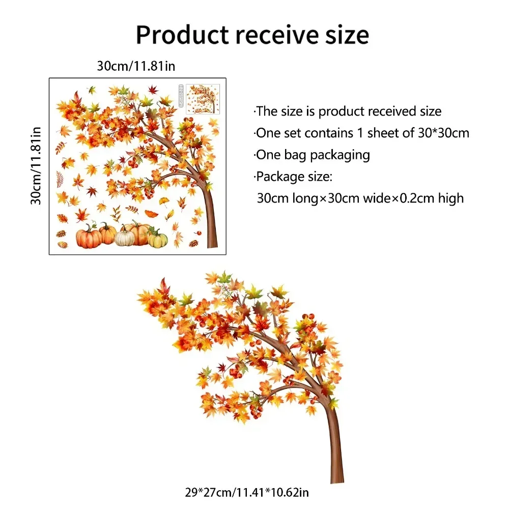 Наклейки На Стену С Золотыми Листьями 30x30 См Декоративные Самоклеящиеся ПВХ Clen