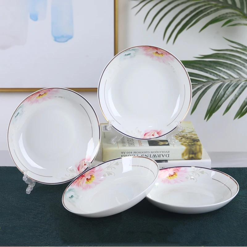 

Chinese Plate Sets Tableware Kitchen Dinner Wedding Complete Tableware Set Dinner Serving Vajilla Completa De Platos Plates