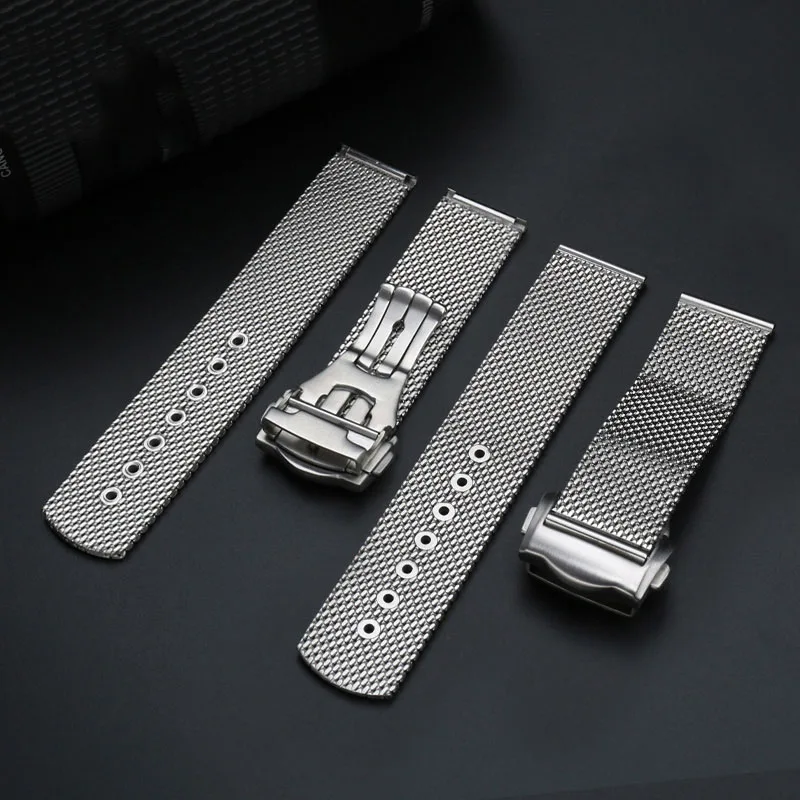 High Quality Stainless Steel For Omega 007 James Bond Seamaster 300 Watch Strap Woven Metal Bracelets 20mm