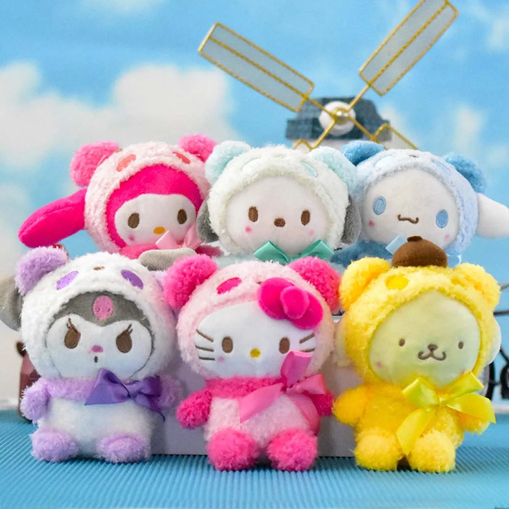 12 см Sanrio брикет Kawali Kuromi Hello Kitty My Melody Cinnamoroll брелок Мягкая кукла кулон игрушки