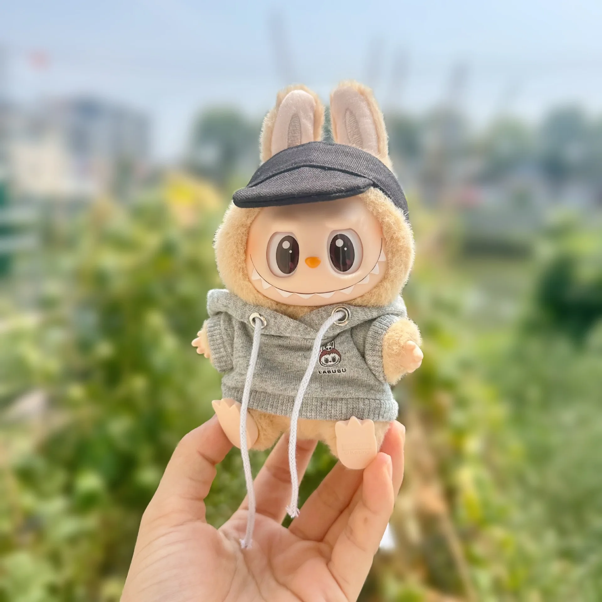 17 см Labubu II милая плюшевая кукла одежда идол куклы сидячая праздничная аксессуары