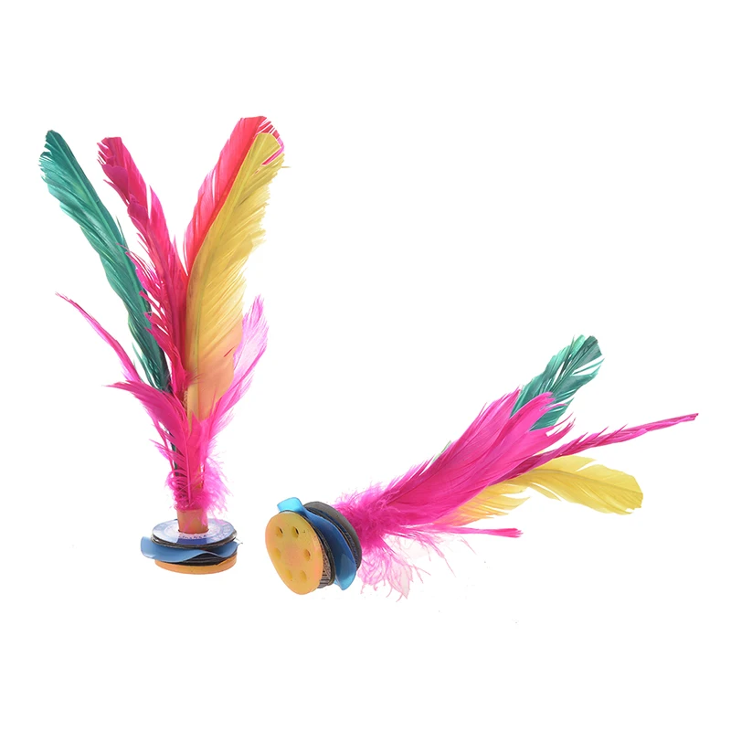 

Colorful Feather Kick Shuttlecock Chinese Jianzi 2 Pcs