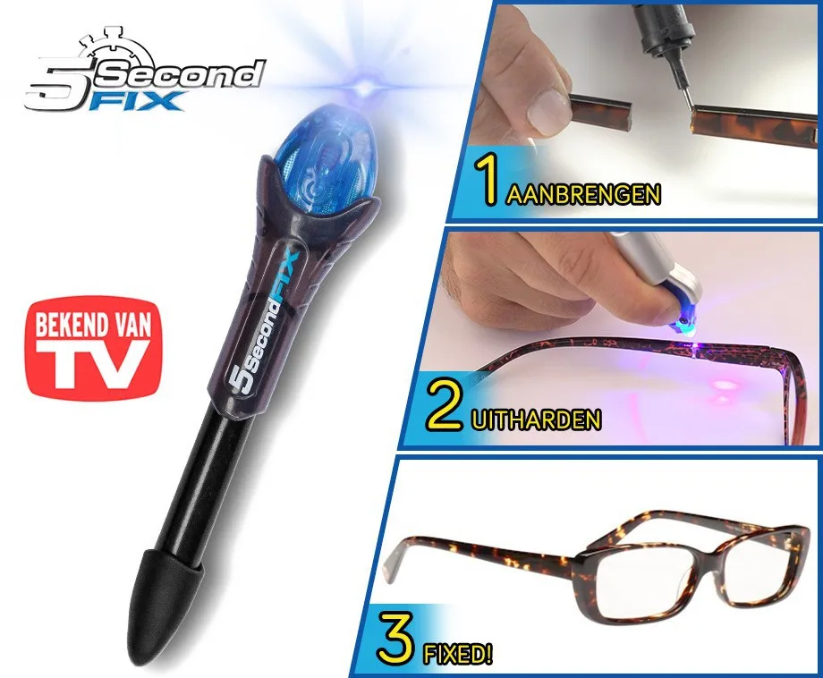 

5 Second Quick Fix Liquid Glue Pen Super Powered Liquid Plastic Welding Compound Office Supplies UV Light Repair Tool