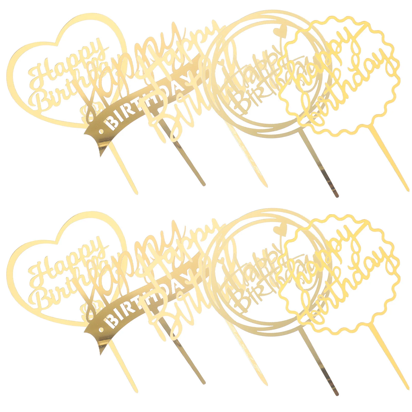 

10 шт., акриловые топперы для кексов