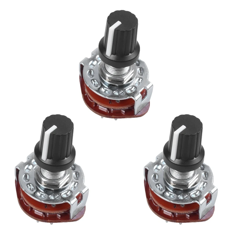 

3X Electronic Machine 4P3T 4Pole 3 Position 2 Deck 16 Pin Rotary Switch