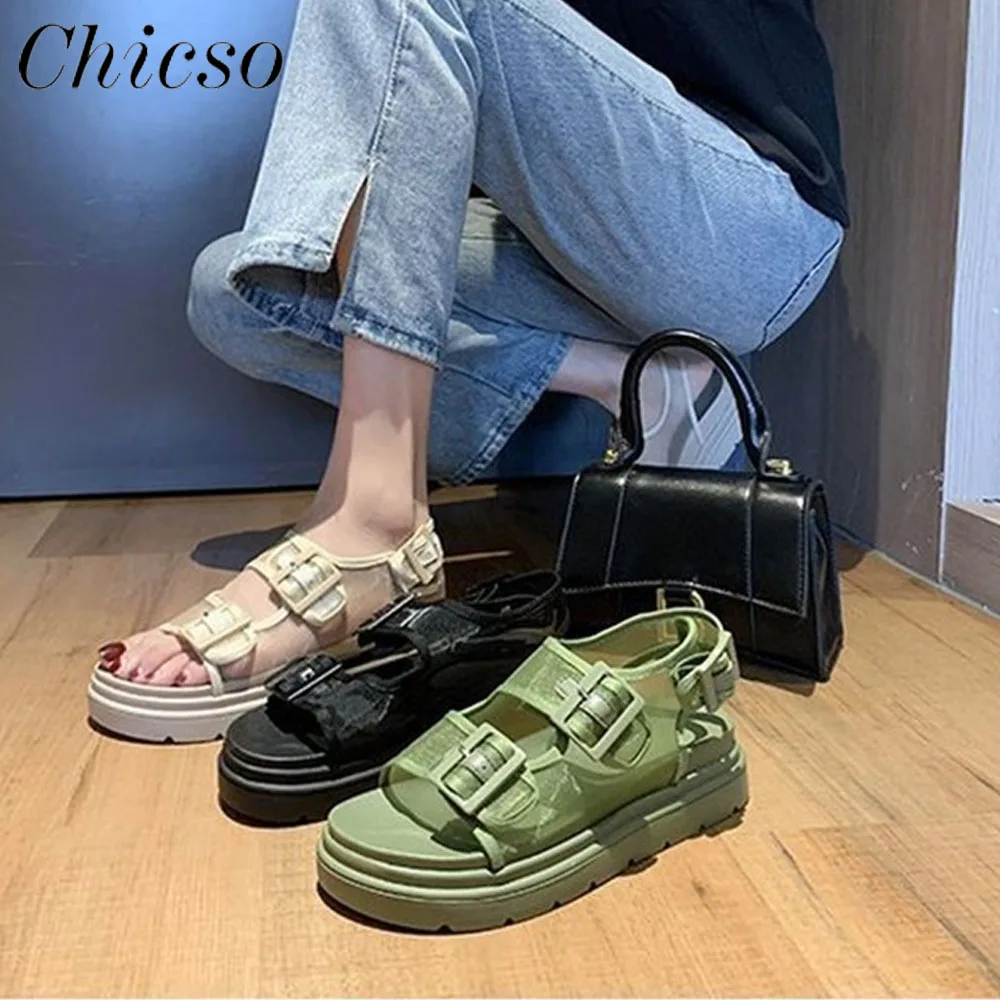 

2022 Sport Sandals Women Summer New Double Buckle Open Toe Ladies Comfy Shoes Home Outdoor Female Walking Running Casual Sandals