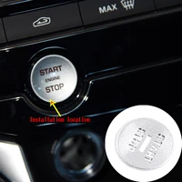for jaguar xf 2008 2015 car modeling one button start button sticker silver 1 piece set car interior modification accessories