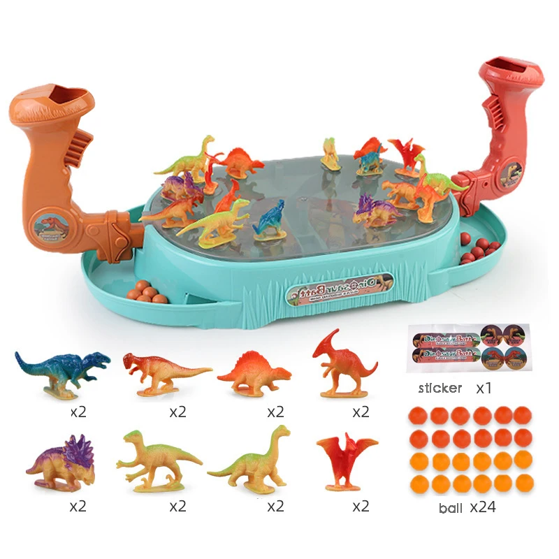 

Dinosaur Battle Games Toys Parent Child Double Battle Catapult Ball Family Competitive Board Puzzle Game Boys Girls Toys Gifts