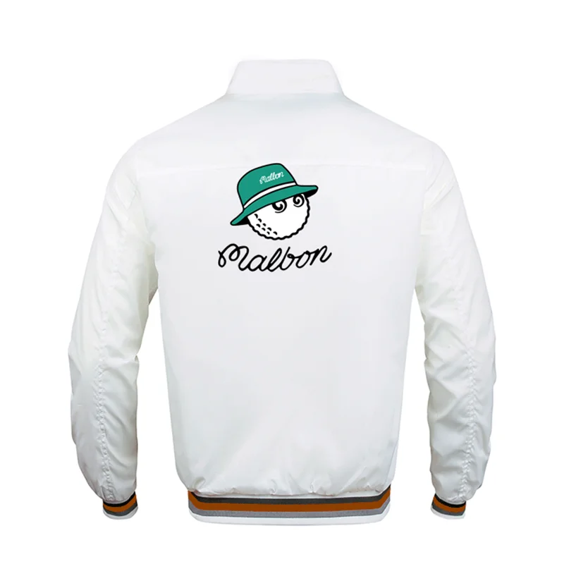 malbon golfe jaqueta masculina zip jaqueta casual rua hip hop magro bombardeiro jaqueta roupas masculinas mais tamanho M-4XL