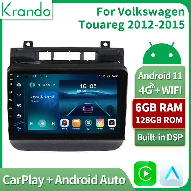 

Автомобильный радиоприемник Krando, Android, IPS, для Volkswagen Touareg 2012-2015, полносенсорный экран, Автомобильная Мультимедийная система, навигация, GPS-ауд...