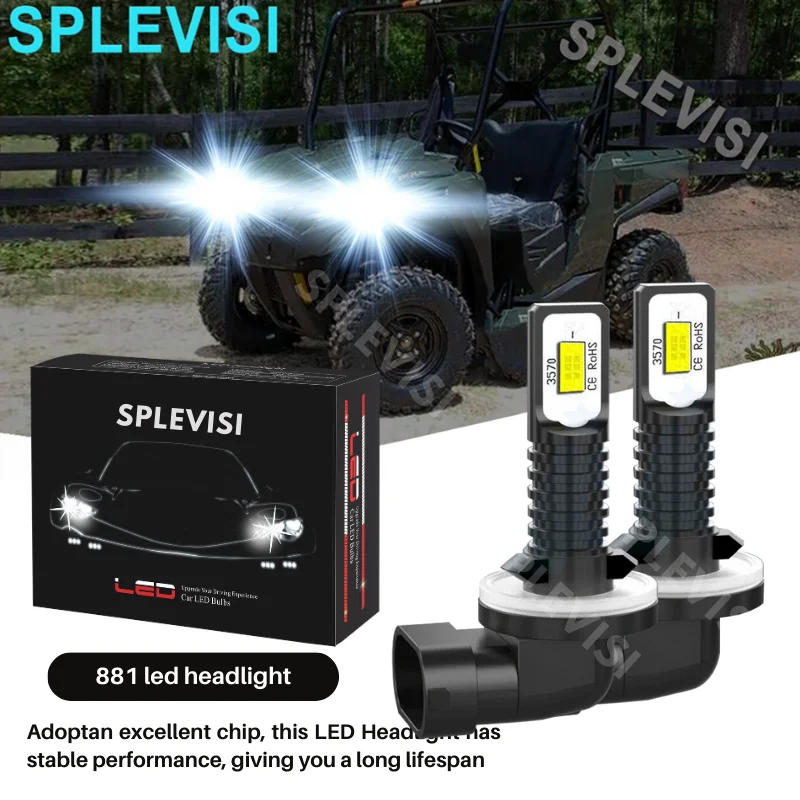 2 шт., лампы для передних фар, 6000 лм, 881 к 2 шт., лампы для передних фар, 6000 лм, 881 к