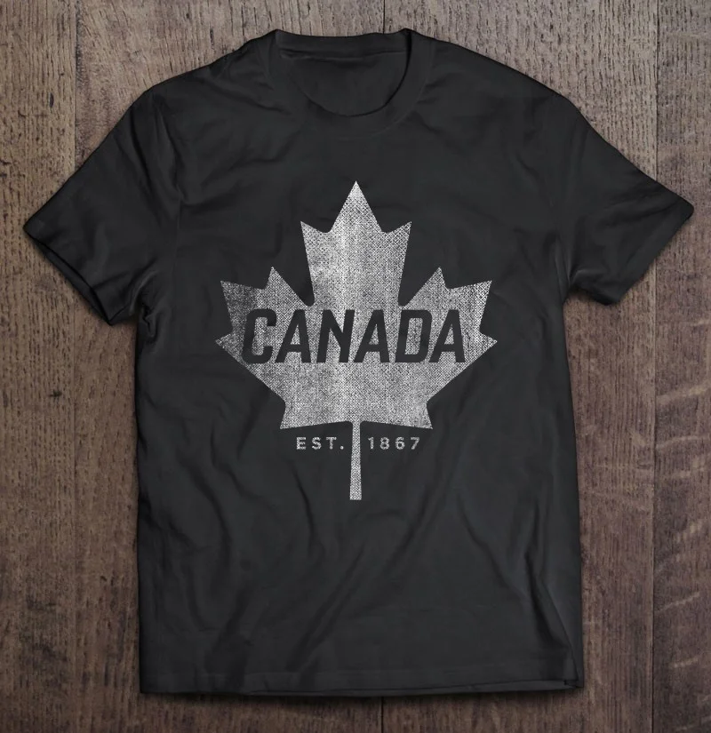 

Canada Maple Leaf Canada Est 1867 Vintage Sport T Shirt Short Sleeve Tee Golf Wear T-Shirts Aesthetic Clothing Couple Tshirt