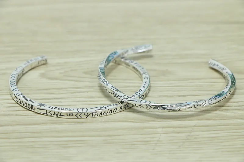 Женский браслет в стиле хип-хоп из серебра 925 пробы