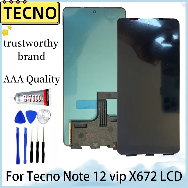 6 7-дюймовый протестированный ЖК-дисплей для Infinix Note 12 VIP X672 Pantalla сменный
