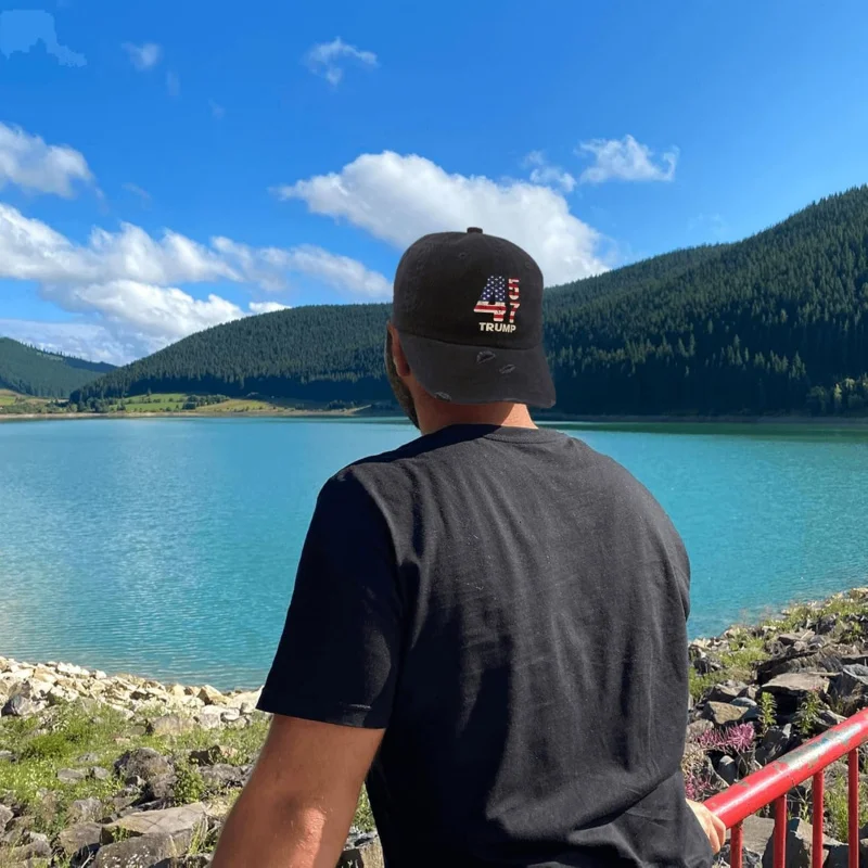 Женские шапки Trump 2024 45 47 потертые бейсболки винтажные для бега Allblack