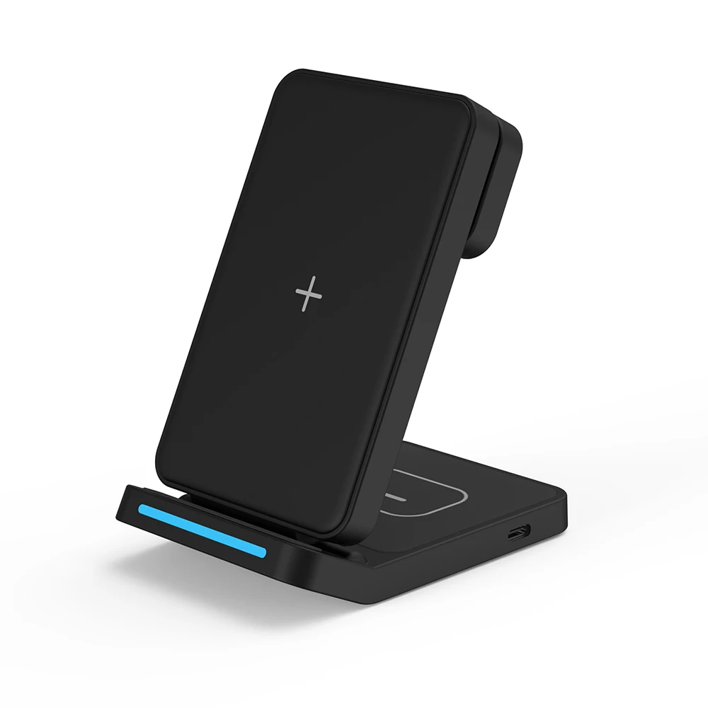 

3 in 1 foldable magnetic wireless charger Fast charging stations for iPhone Apple Watch Airpods Iwatch