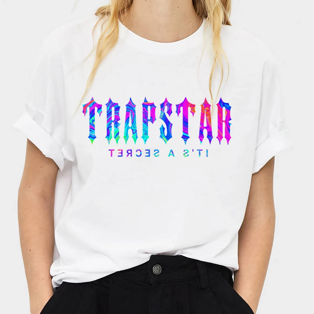 

Trapstar London Undersea T-Shirt Women Summer Breathable Casual Short Sleeve Street Hip Hop Tee Clothing Soft Tops