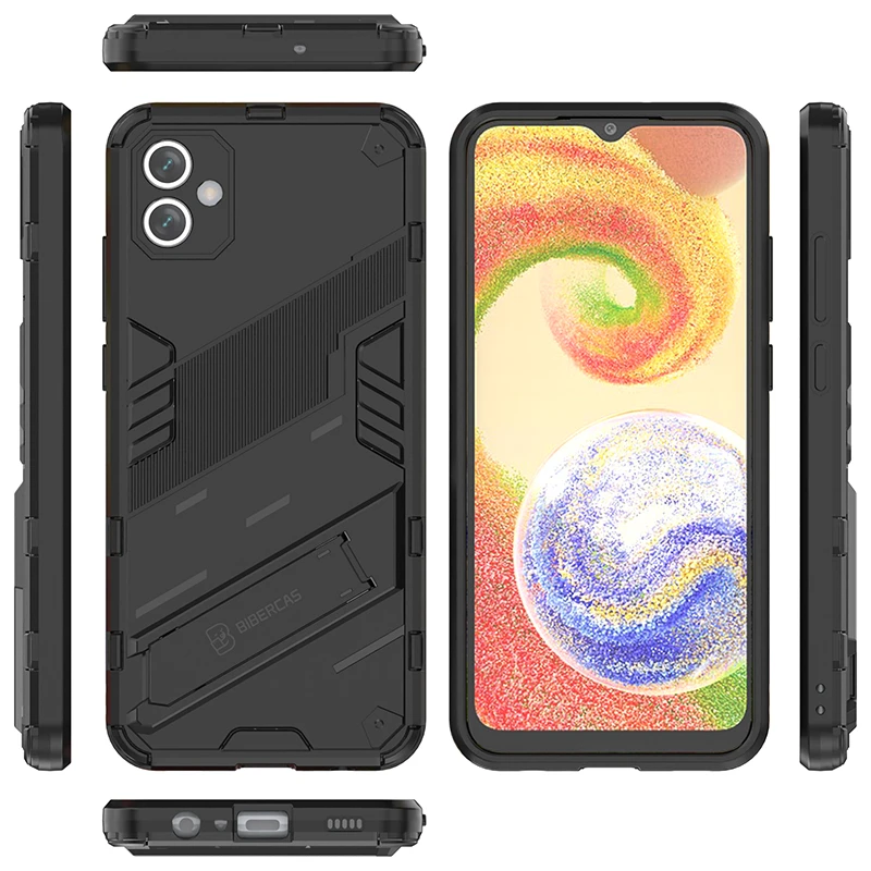 For Samsung Galaxy A04E Case Cover For Samsung A04E Capas New Phone Back Bumper Shockproof Kickstander For Fundas Samsung A04E