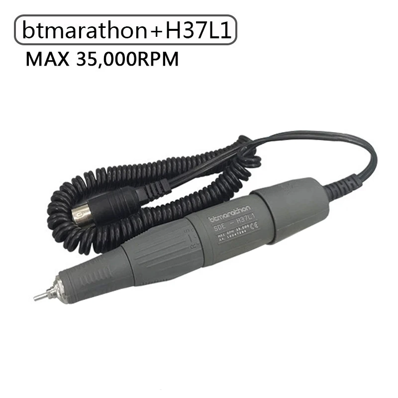 Фото Микромотор для полировки зубов Marathon N3, 35000 об/мин, с ручкой H37L1, для клиник и зуботехнических лабораторий, шлифовальный инструмент, маникюрный фрезер №4