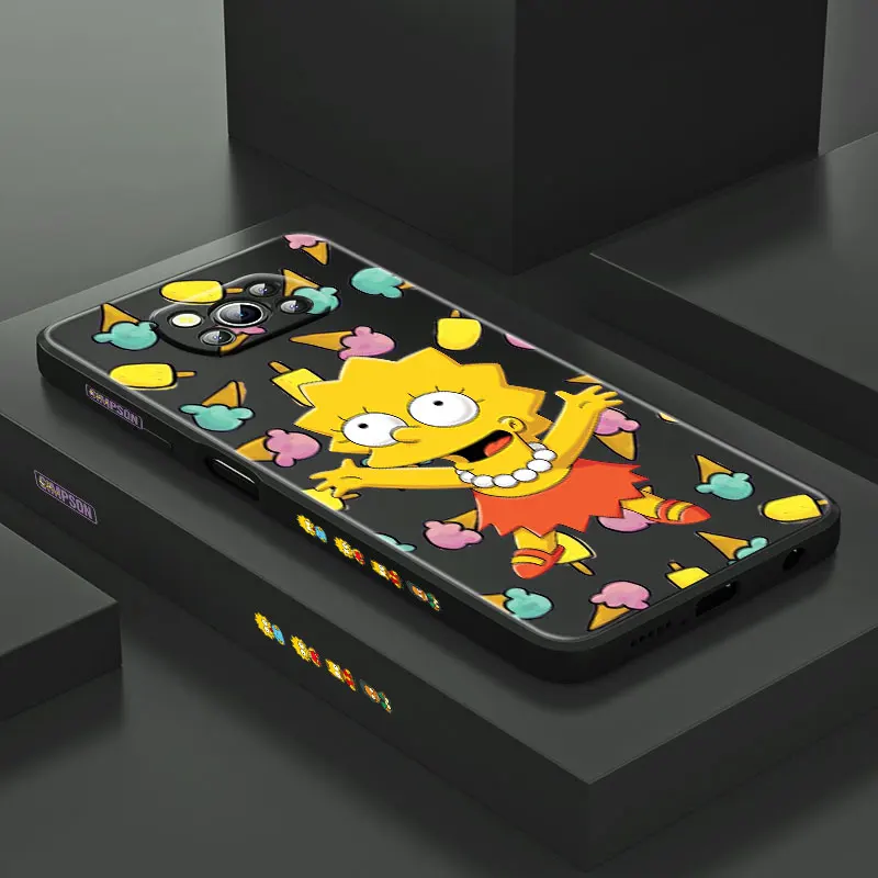 

The Simpsons Donuts For Xiaomi POCO X3 NFC F3 GT M3 M2 Pro C3 X2 Mix4 11 Ultra Silicone Liquid Left Phone Case Fundas Coque Capa
