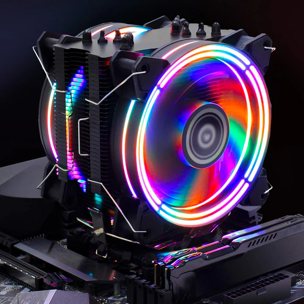 GMRGB 6 rury chłodnica procesora 4 Pin GF206 PWM RGB PC milczy Intel LGA 1700 1200 1150 1151 1155 2011/E5/X79/X99/AMD AM2/AM3/AM4 5 GMRGB 6 rury chłodnica procesora 4 Pin GF206 PWM RGB PC milczy Intel LGA 1700 1200 1150 1151 1155 2011/E5/X79/X99/AMD AM2/AM3/AM4 5