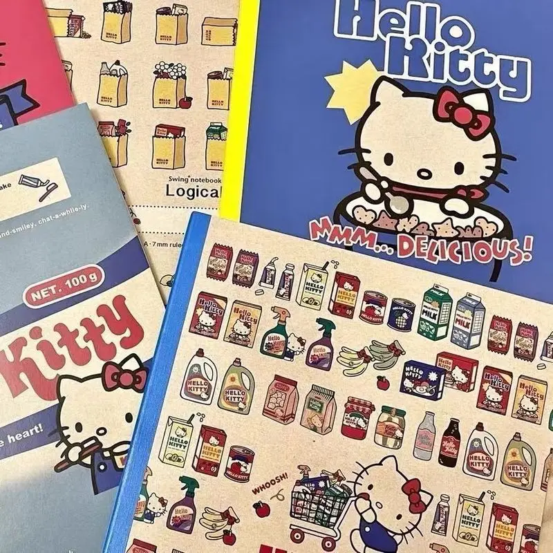 5 шт. кавайный Sanrio винтажный блокнот Hello Kitty мультяшный дневник симпатичный B5 для