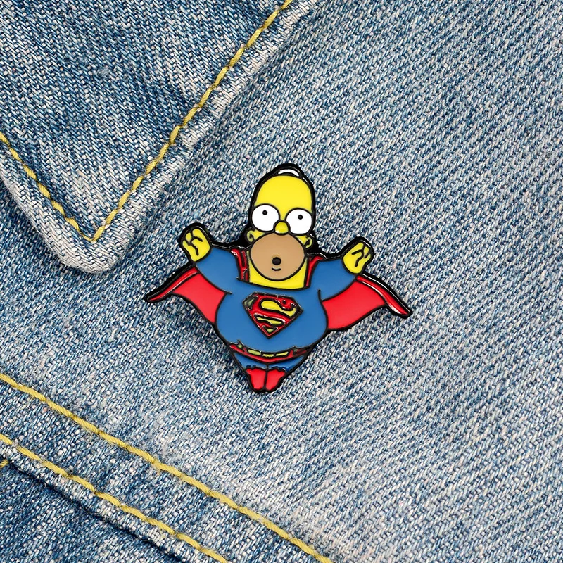 Creative Cartoon Simpson Series Enamel Pin Badge Brooch Lapel Collar Pins Backpack Jewelry Accessories Gift Fans
