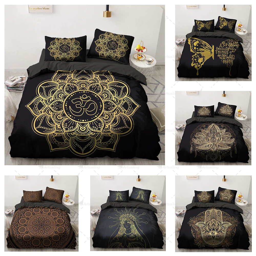 Classic 3D Design Custom Religion Series Bed Linen Comforter Quilt Cover Bedding Set Double Single Size Home Textile Products