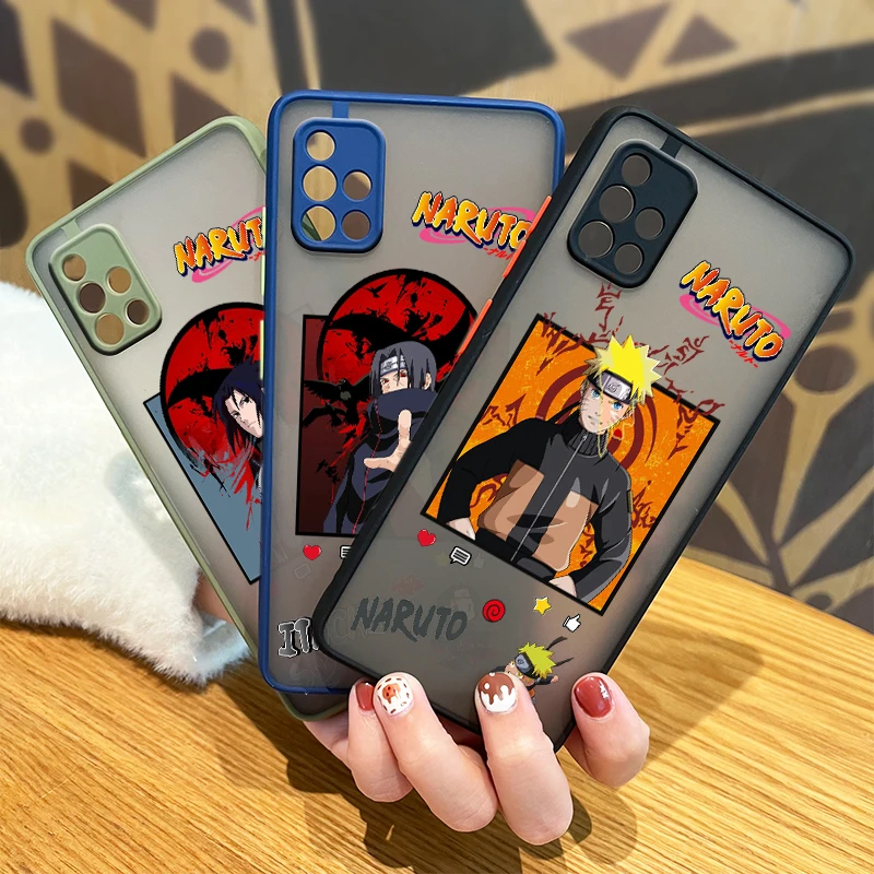 

Anime Naruto Sasuke Cool For Samsung Galaxy A72 A52 A71 A51 A70 A32 A21S A03S A02S A12 4G 5G Frosted Translucent Phone Case Capa
