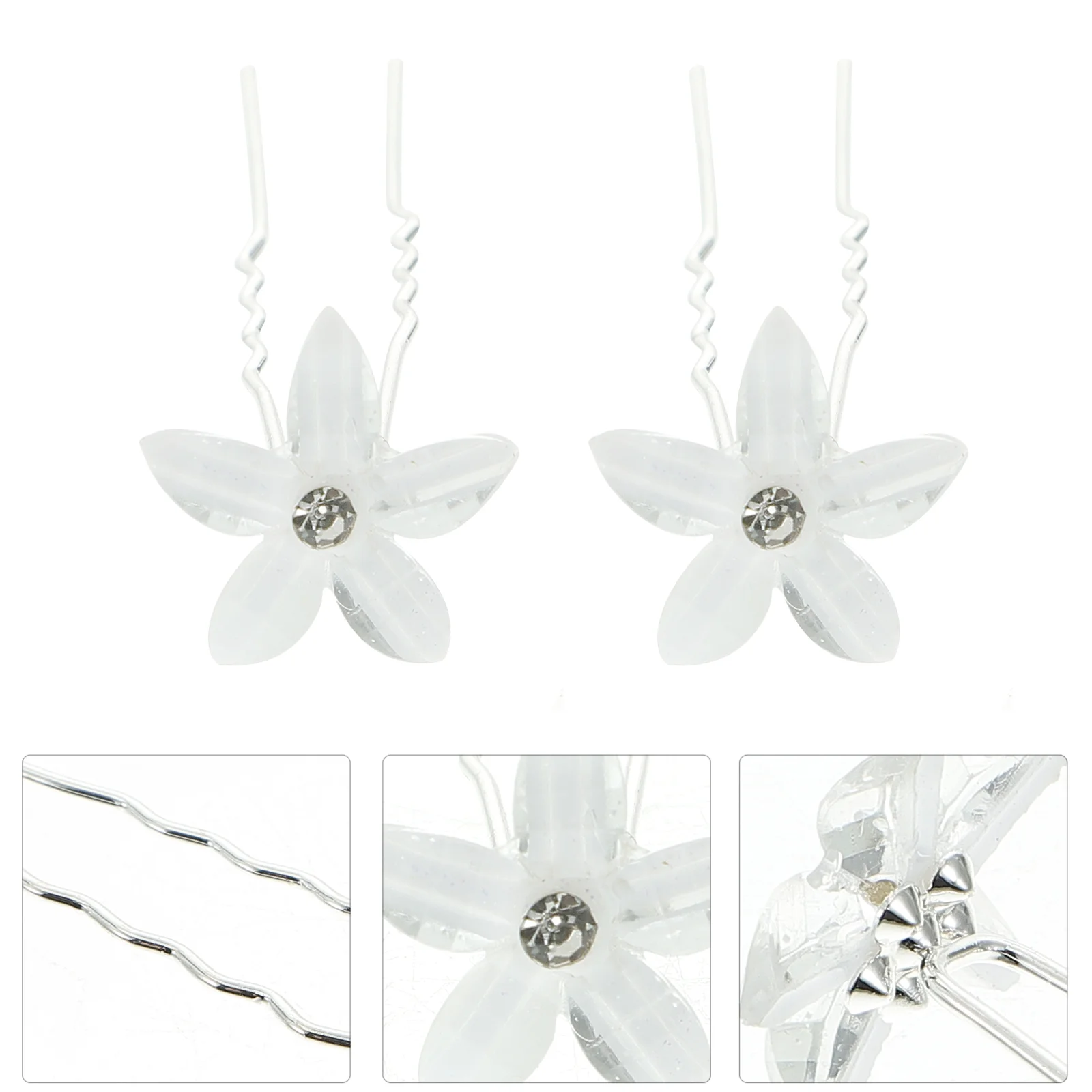 

20pcs Bridal Hairpin Flower Hair Pin U Shaped Hair Clips Wedding Hair Accessory