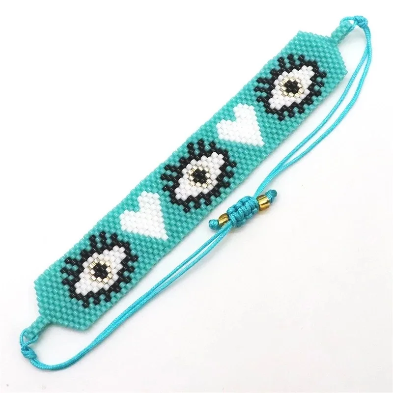 Индивидуальный браслет Miyuki TüRkiye для глаз женский богемный ручной работы из