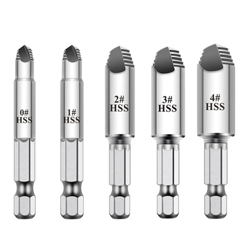 

5pcs Damaged Screw Extractor Drill Bit Set Stripped Broken Screw Bolt Remover Extractor Easily Take Out Demolition Tools Kit New