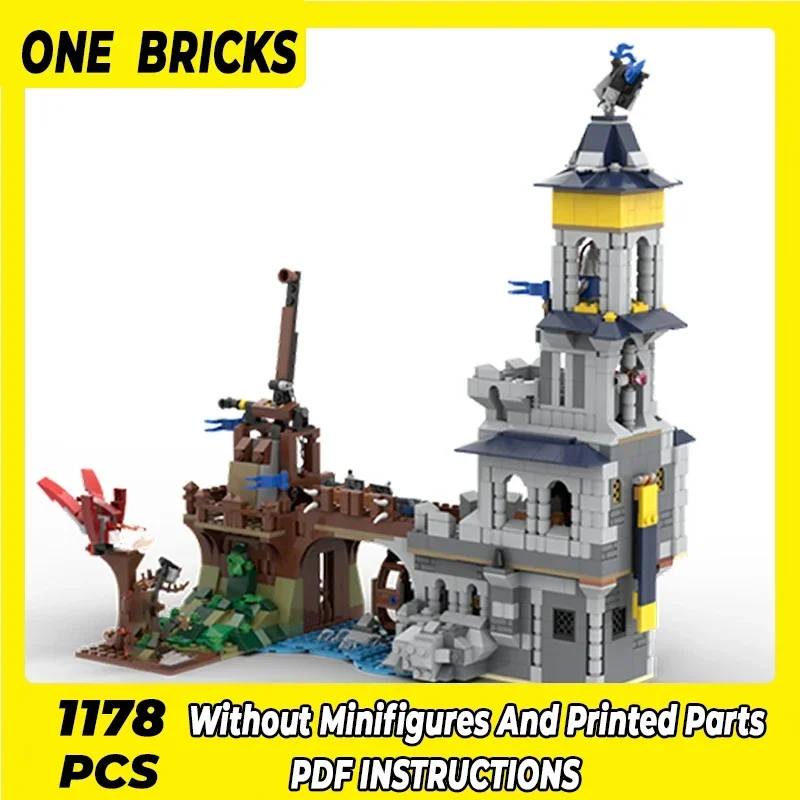 Конструктор Moc модель военного замка черный Сокол технология Trebuchet модульные