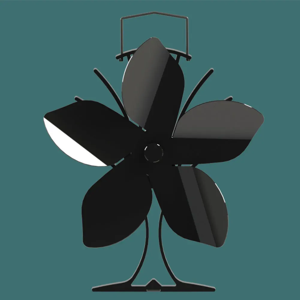 

Зимний 5-лопастной вентилятор для плиты из алюминиевого сплава, домашний камин, Тихая деревянная горелка, работающая от тепла, эффективная ч...