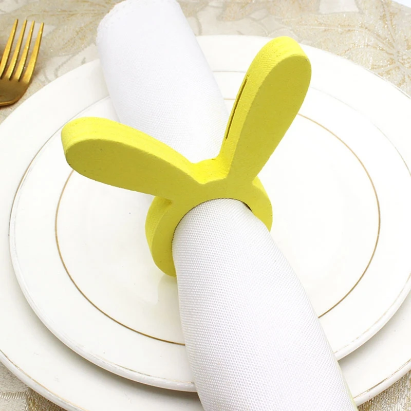 Кольцо-держатель для салфеток в виде пасхального кролика 4 шт. |