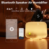 ultrasonic cool mist humidifier aroma essential oil diffuser 7 color night light with bluetooth music speaker auto shut off