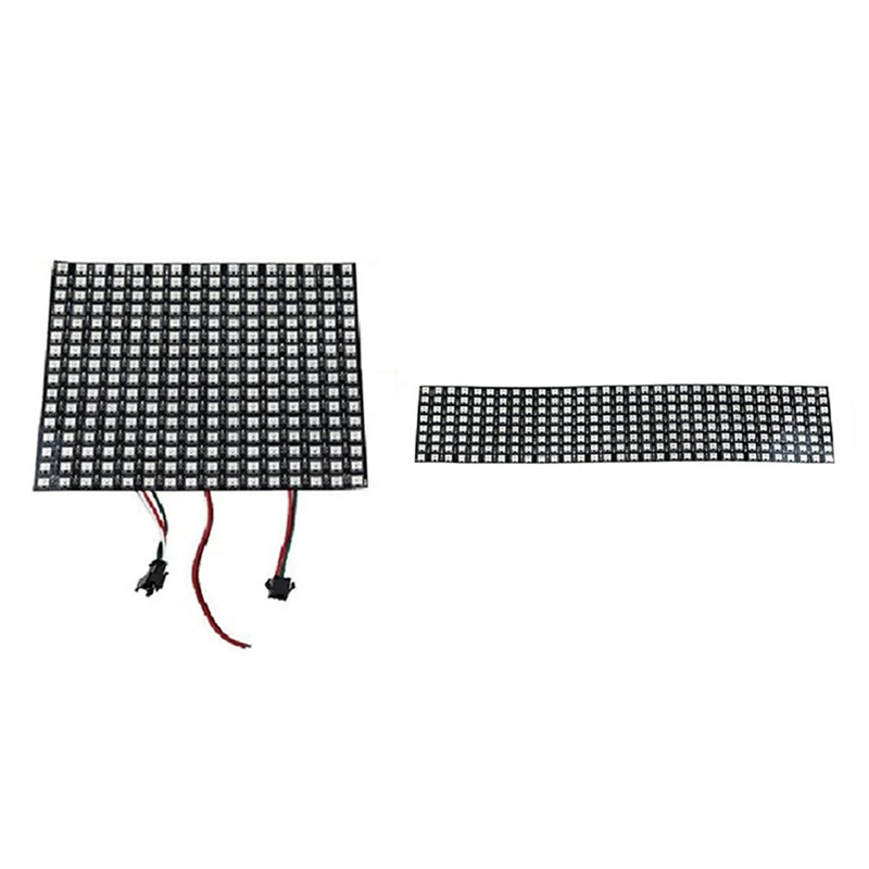 

2PCS SK6812 WS2812B Addressable Flexible LED Panel Pixels Screen Digital Pixel Screen DC5V, 16X16cm & 8X32cm