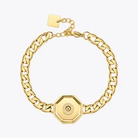 enfashion unique octagonal compass bracelet for women stainless steel fashion jewelry gold color chain bracelets party b222272