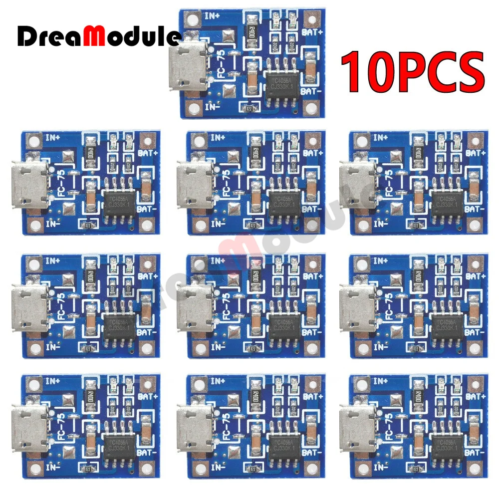 

Micro USB 5V 1A 18650 TP4056 модуль зарядного устройства литиевой батареи зарядная плата с защитой, двухфункциональная литий-ионная зарядная плата