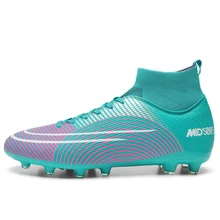 New Big Size 47 48 Quality Long Spikes Football Boots Soccer Shoes Chuteira Campo TF/AG Football Sneaker Futsal Training Shoes