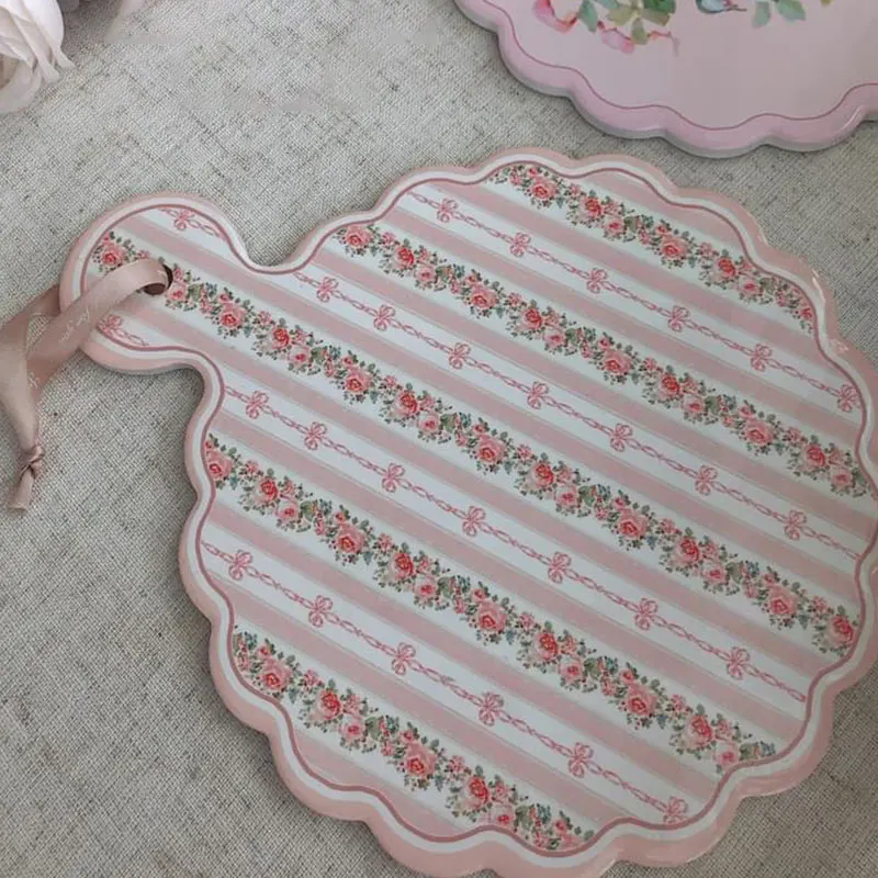 

Ceramic Placemat Korean Romantic Printing Coaster Anti-scald Table Mats French Angel Home Diningtable Decor Placemats Bowl Mat
