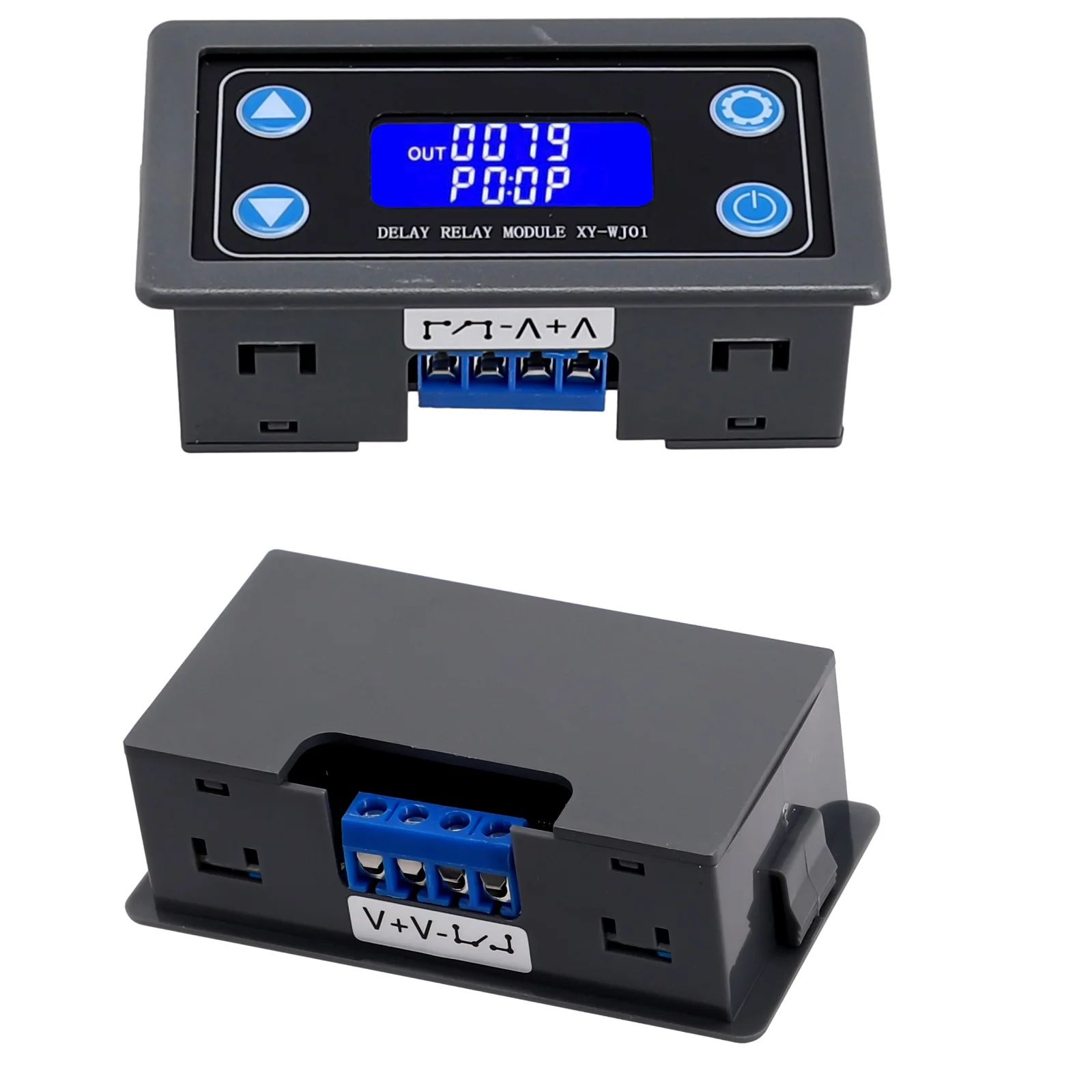 Релейный модуль с двойным дисплеем и таймером задержки питания плата