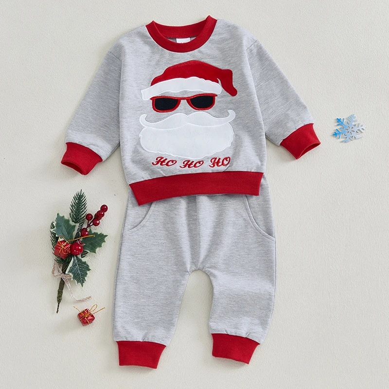 Рождественский наряд для маленьких мальчиков пуловер с длинными рукавами и