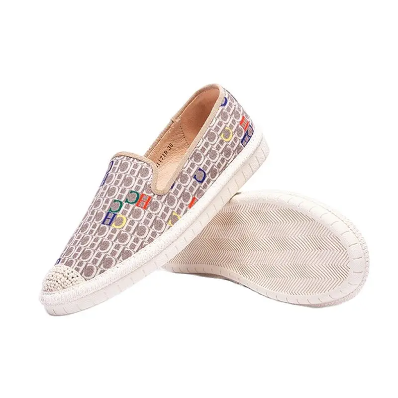 

Shoes Women On Offer Summer Flats Loafers Fisherman Simple Casual Shoes Lattice Slip-On Ladies Flat Denim Shoes Free Shipping