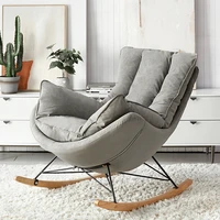 lazy grey modern chairs wood legs full body designer relax lounge chairs waiting sofa soft silla plegable interior furniture