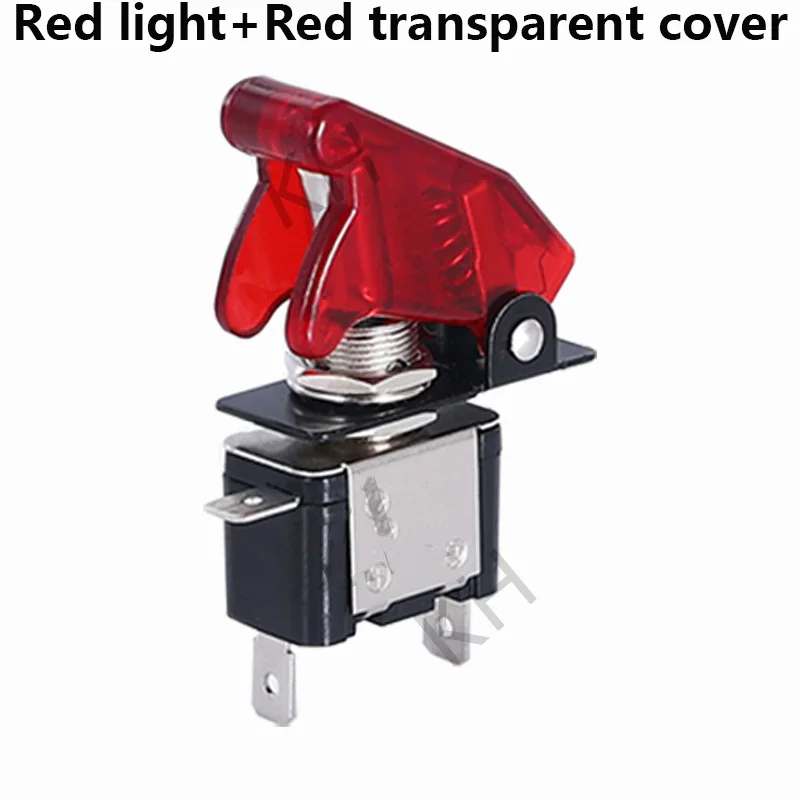 

Светодиодный переключатель для автомобиля лодки грузовика с подсветкой, переключатель с защитной откидной крышкой для самолета, прозрачный 12 В 20 А