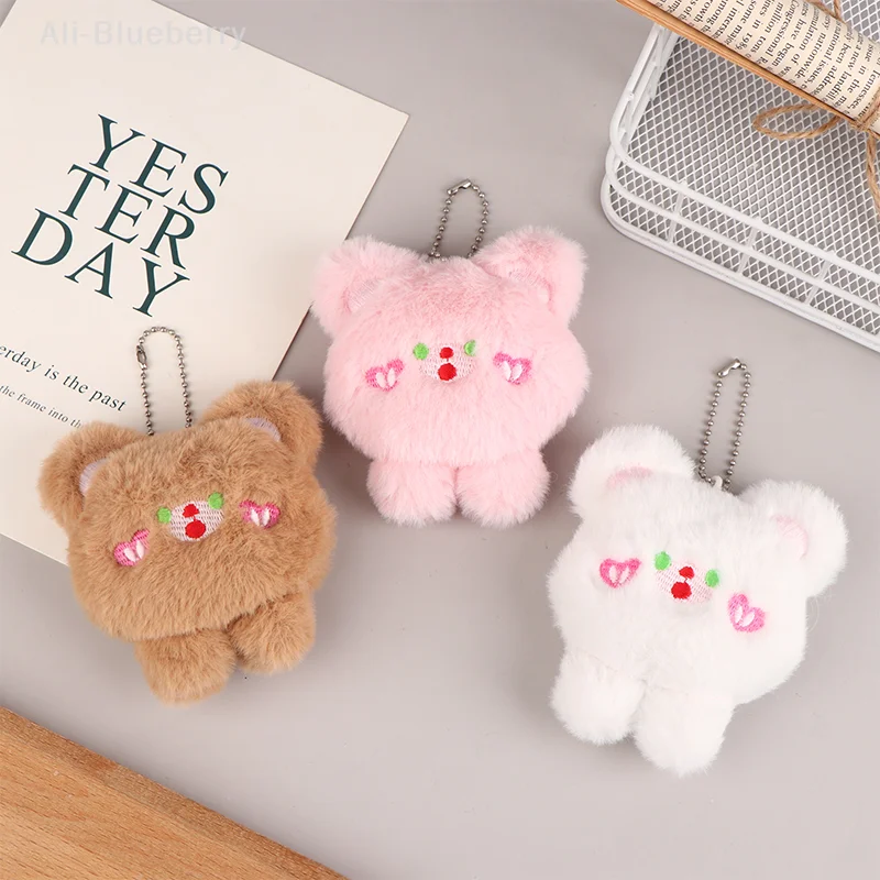 

Cute Cartoon Bear Plush Keychain Bag Pendant Car Keychain Cute Bear Plush Doll Student Schoolbag Charm