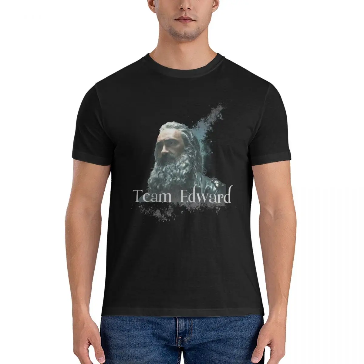

Team Edward T Shirt piracy blackbeard twilight flag team bonnet Trendy Crewneck T-Shirt Awesome for Man Oversize Tops